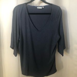ANTHROPOLOGIE Deletta dark blue top. Sz S